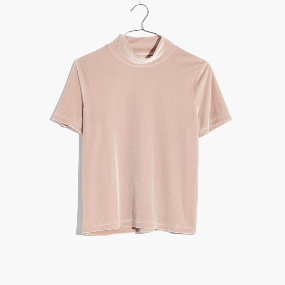 Madewell Velvet Mock Tee - Picture 7 of 7